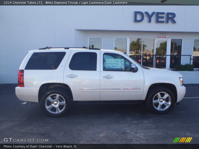 White Diamond Tricoat / Light Cashmere/Dark Cashmere 2014 Chevrolet Tahoe LTZ