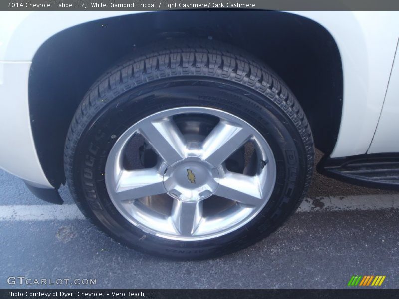 White Diamond Tricoat / Light Cashmere/Dark Cashmere 2014 Chevrolet Tahoe LTZ
