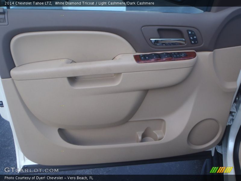 White Diamond Tricoat / Light Cashmere/Dark Cashmere 2014 Chevrolet Tahoe LTZ
