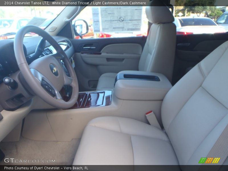 White Diamond Tricoat / Light Cashmere/Dark Cashmere 2014 Chevrolet Tahoe LTZ