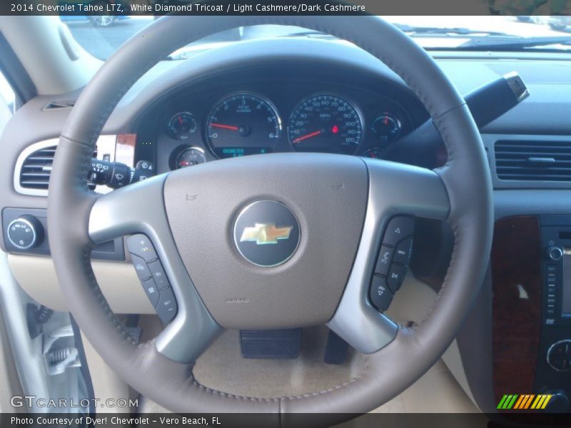 White Diamond Tricoat / Light Cashmere/Dark Cashmere 2014 Chevrolet Tahoe LTZ