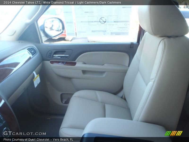 White Diamond Tricoat / Light Cashmere/Dark Cashmere 2014 Chevrolet Tahoe LTZ