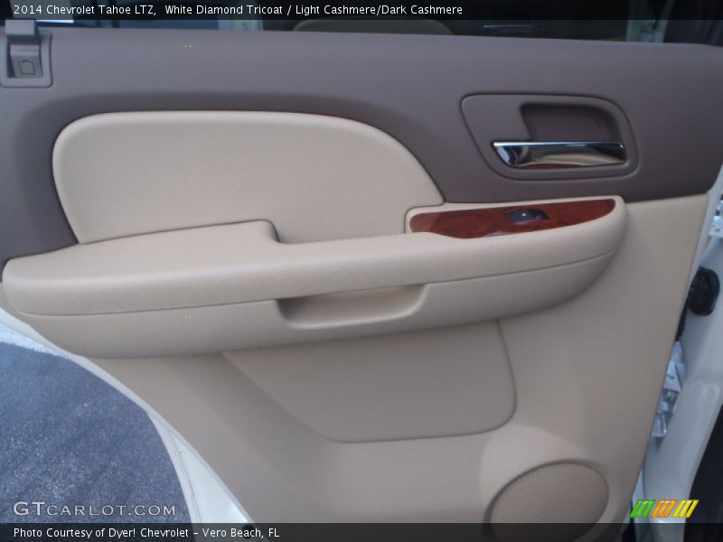 White Diamond Tricoat / Light Cashmere/Dark Cashmere 2014 Chevrolet Tahoe LTZ