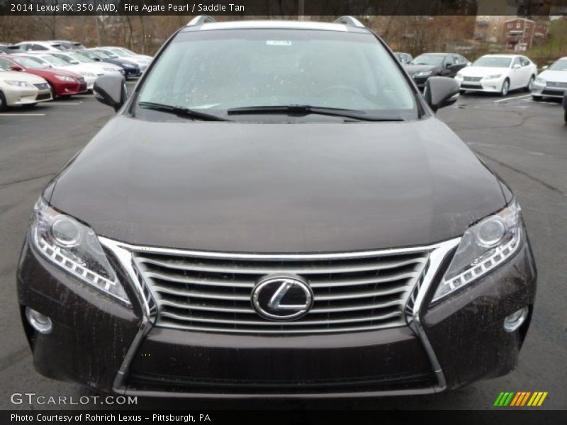 Fire Agate Pearl / Saddle Tan 2014 Lexus RX 350 AWD