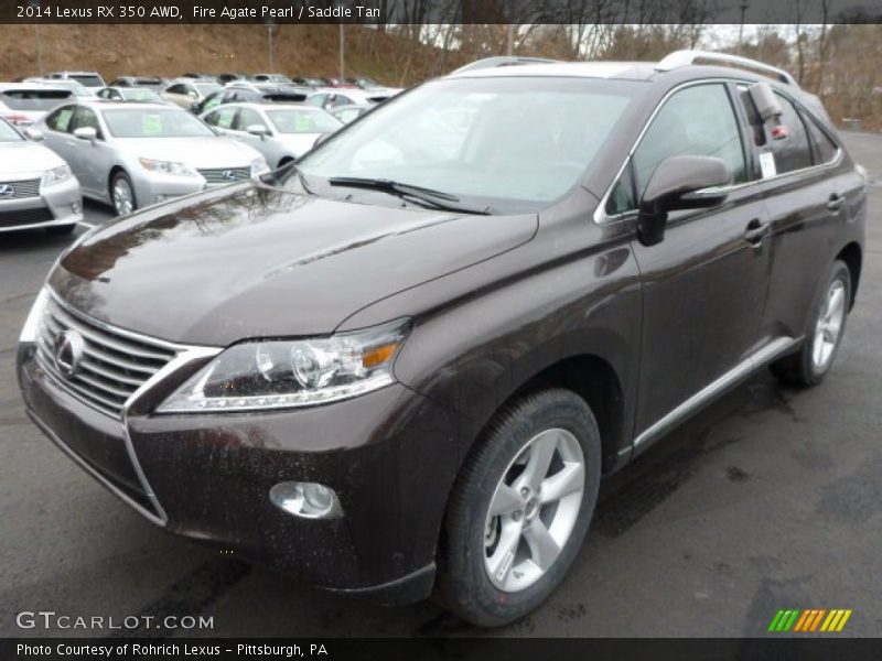Fire Agate Pearl / Saddle Tan 2014 Lexus RX 350 AWD