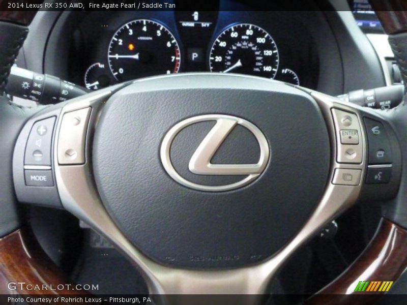 Fire Agate Pearl / Saddle Tan 2014 Lexus RX 350 AWD