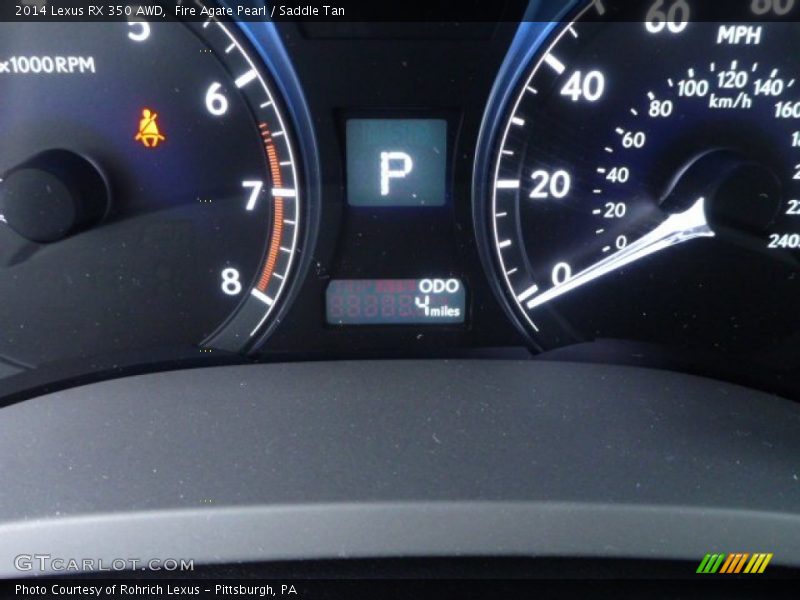 Fire Agate Pearl / Saddle Tan 2014 Lexus RX 350 AWD