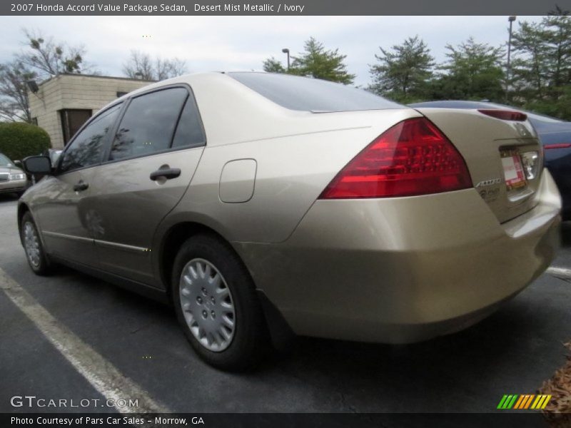 Desert Mist Metallic / Ivory 2007 Honda Accord Value Package Sedan