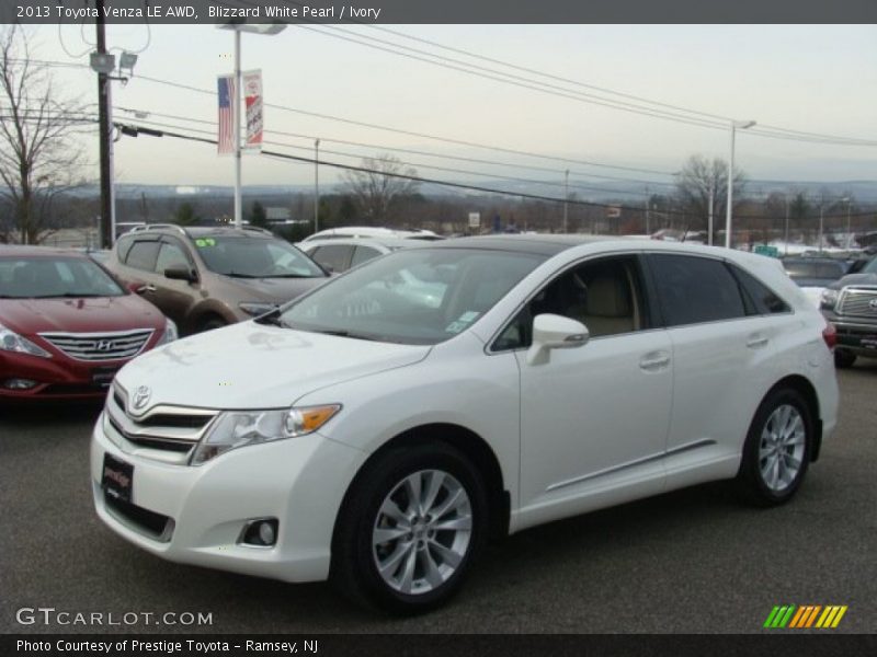 Blizzard White Pearl / Ivory 2013 Toyota Venza LE AWD