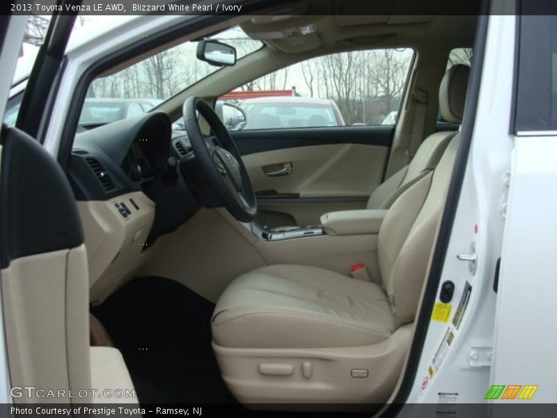 Blizzard White Pearl / Ivory 2013 Toyota Venza LE AWD
