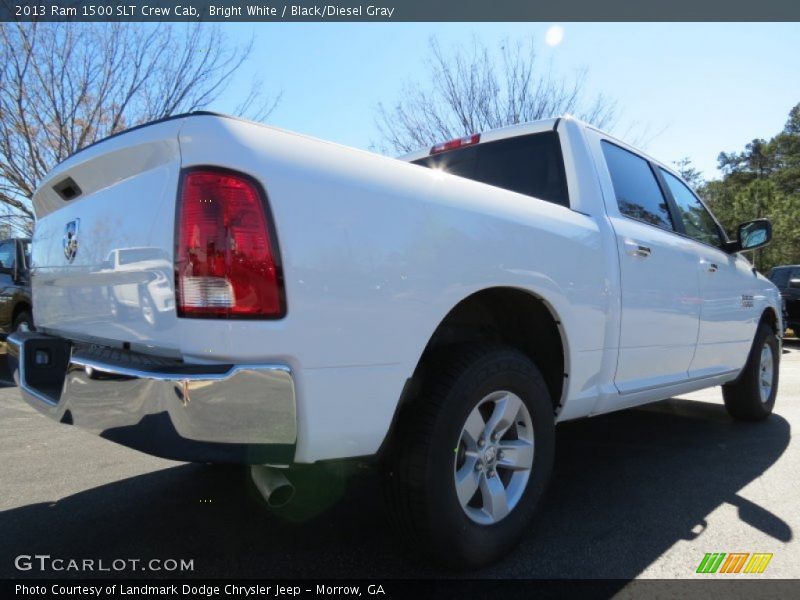 Bright White / Black/Diesel Gray 2013 Ram 1500 SLT Crew Cab