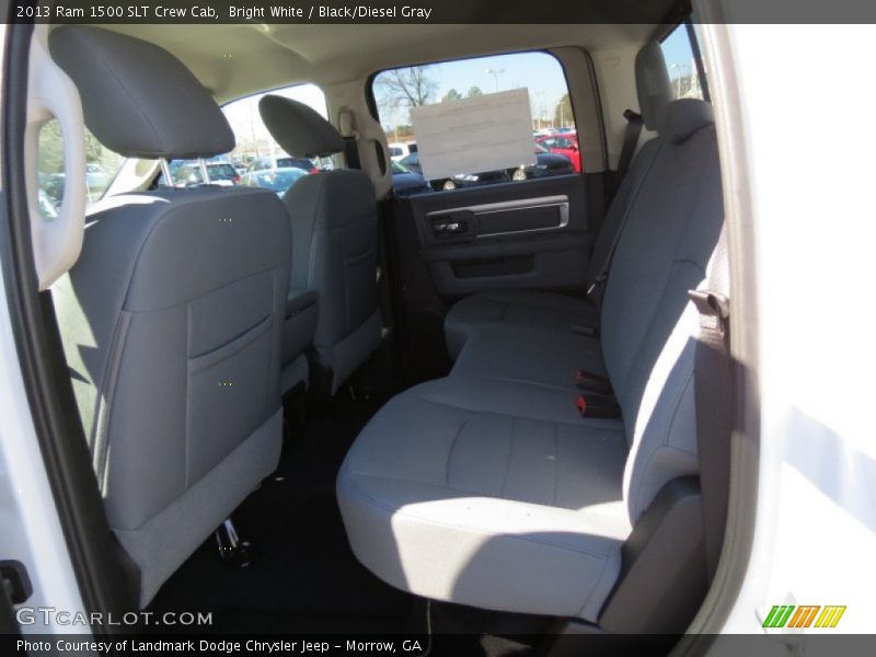 Bright White / Black/Diesel Gray 2013 Ram 1500 SLT Crew Cab