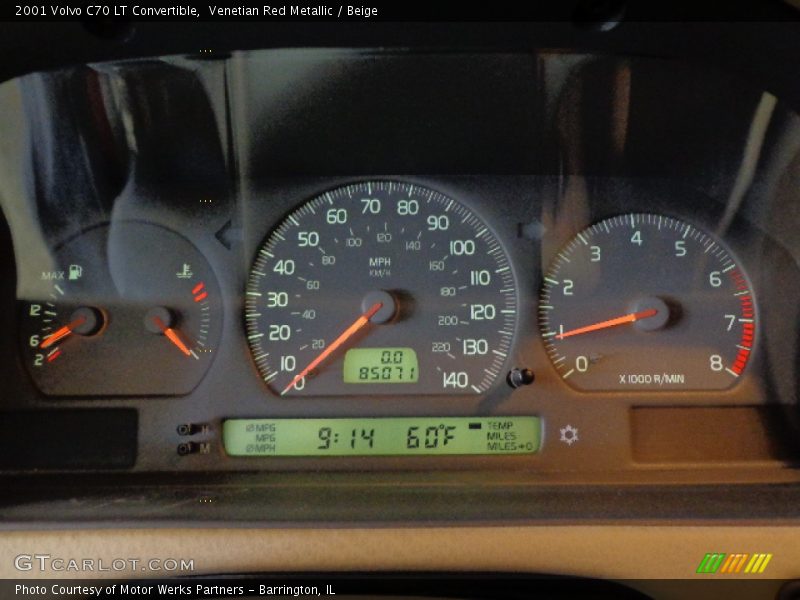 Venetian Red Metallic / Beige 2001 Volvo C70 LT Convertible