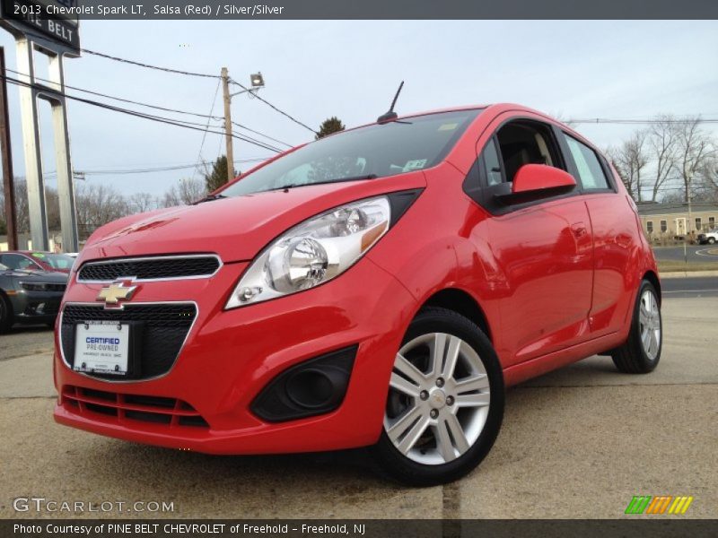Salsa (Red) / Silver/Silver 2013 Chevrolet Spark LT