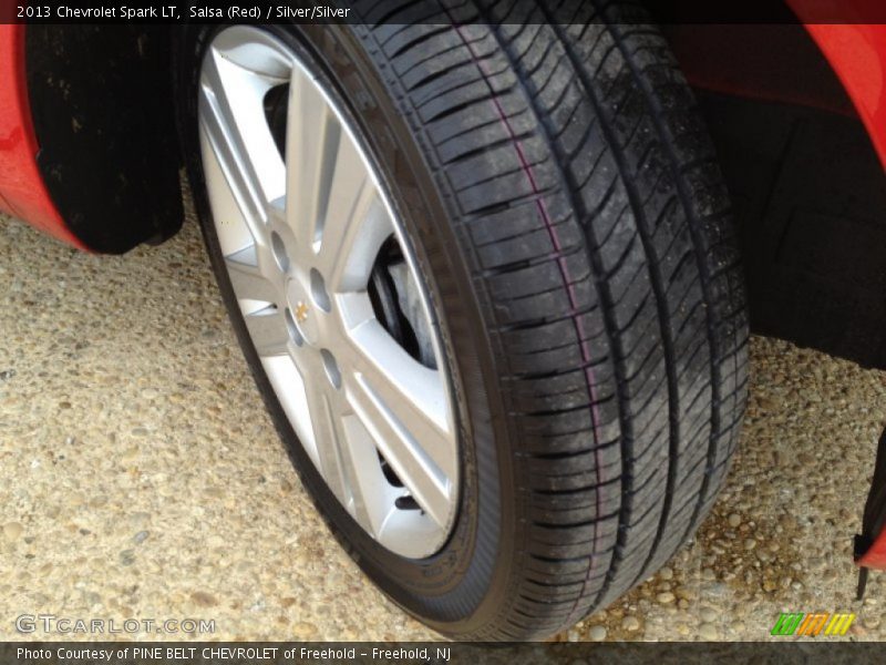 Salsa (Red) / Silver/Silver 2013 Chevrolet Spark LT