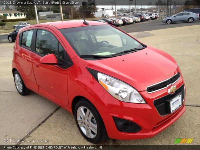 Salsa (Red) / Silver/Silver 2013 Chevrolet Spark LT