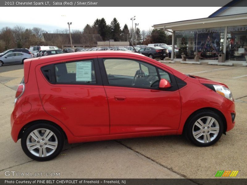 Salsa (Red) / Silver/Silver 2013 Chevrolet Spark LT