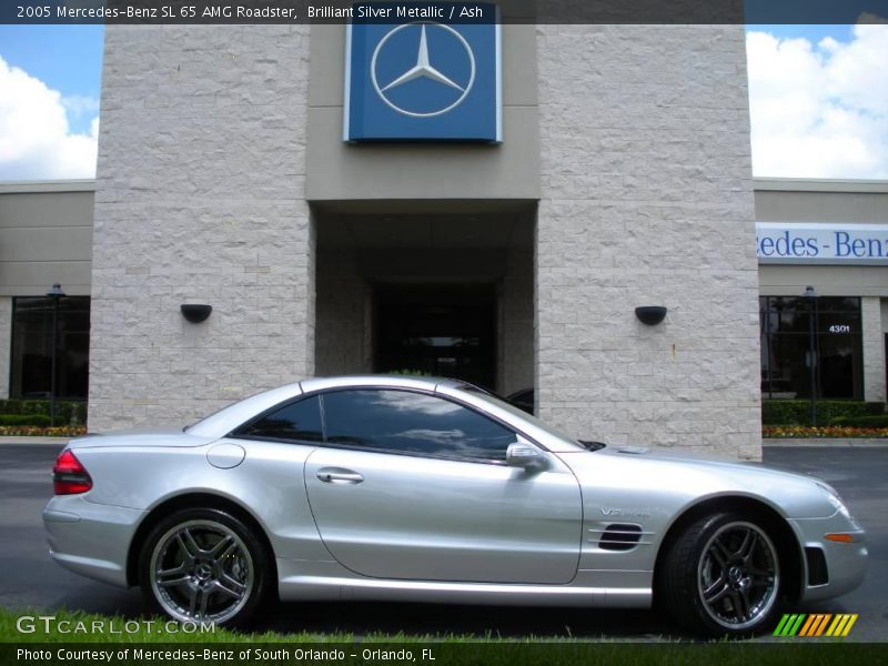 Brilliant Silver Metallic / Ash 2005 Mercedes-Benz SL 65 AMG Roadster