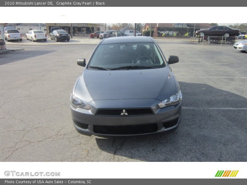 Graphite Gray Pearl / Black 2010 Mitsubishi Lancer DE