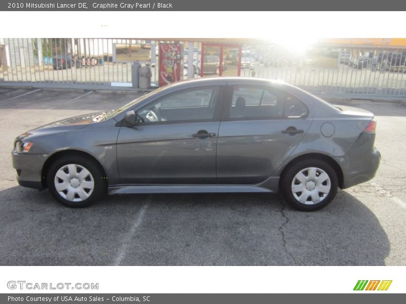 Graphite Gray Pearl / Black 2010 Mitsubishi Lancer DE