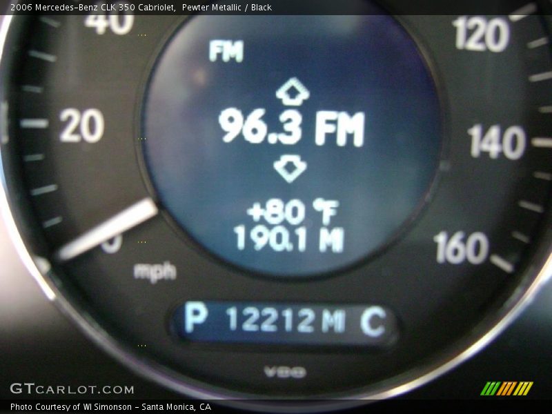 Pewter Metallic / Black 2006 Mercedes-Benz CLK 350 Cabriolet