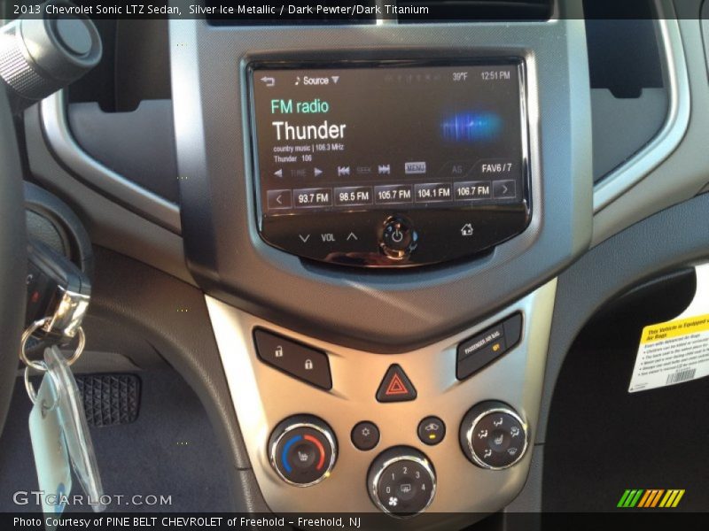 Silver Ice Metallic / Dark Pewter/Dark Titanium 2013 Chevrolet Sonic LTZ Sedan
