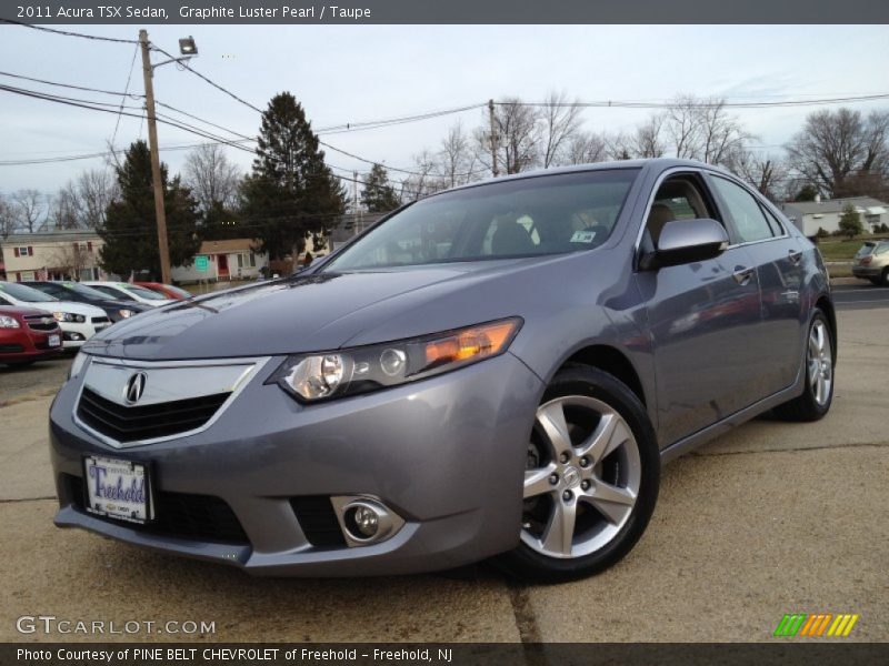 Graphite Luster Pearl / Taupe 2011 Acura TSX Sedan