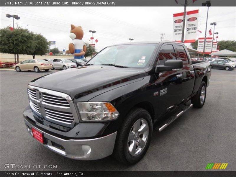 Black / Black/Diesel Gray 2013 Ram 1500 Lone Star Quad Cab
