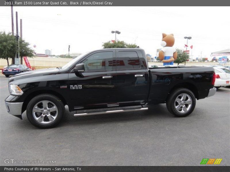 Black / Black/Diesel Gray 2013 Ram 1500 Lone Star Quad Cab