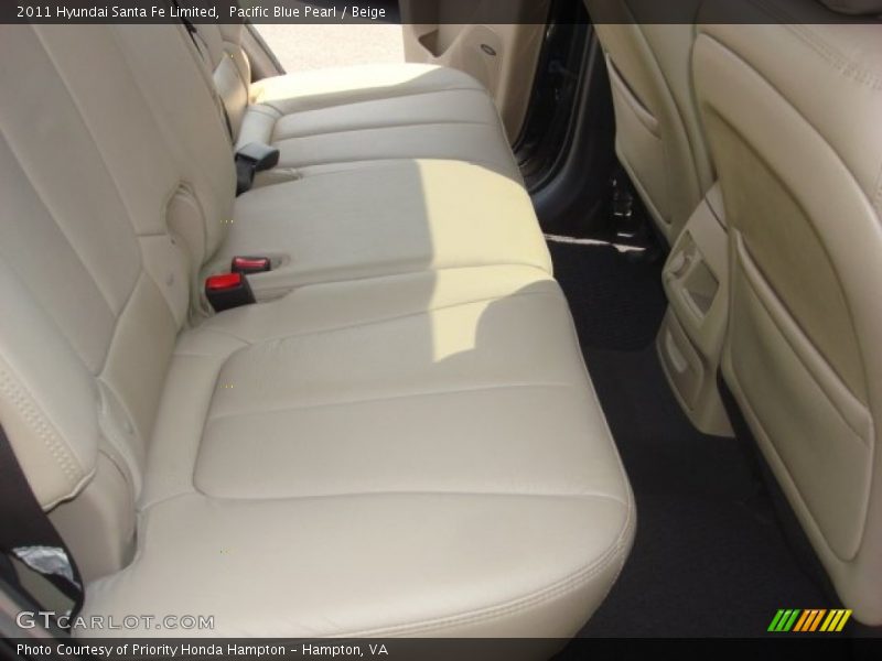 Pacific Blue Pearl / Beige 2011 Hyundai Santa Fe Limited