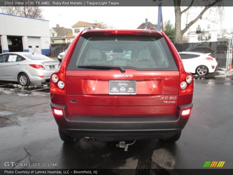 Ruby Red Metallic / Taupe/Light Taupe 2003 Volvo XC90 T6 AWD