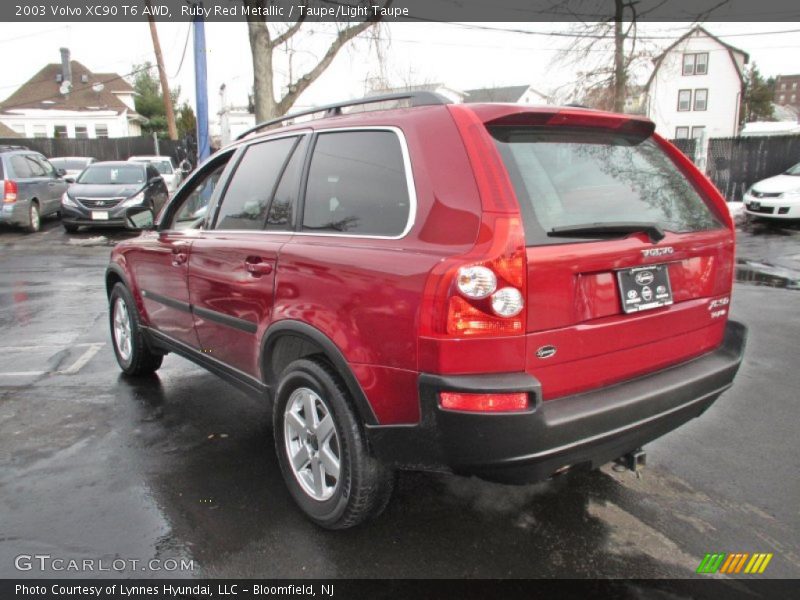 Ruby Red Metallic / Taupe/Light Taupe 2003 Volvo XC90 T6 AWD