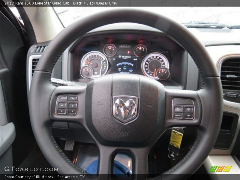 Black / Black/Diesel Gray 2013 Ram 1500 Lone Star Quad Cab