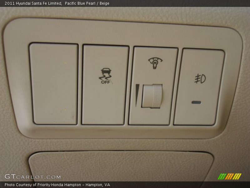 Pacific Blue Pearl / Beige 2011 Hyundai Santa Fe Limited