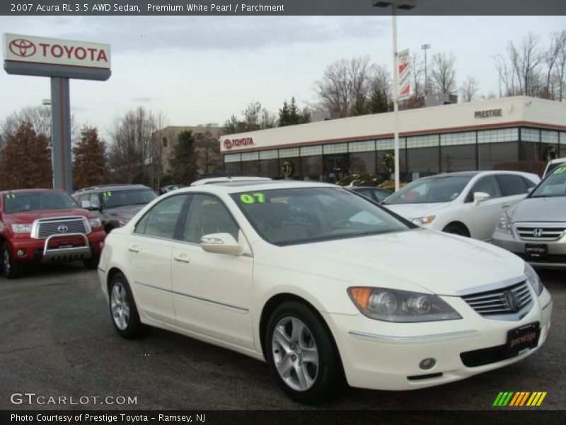 Premium White Pearl / Parchment 2007 Acura RL 3.5 AWD Sedan