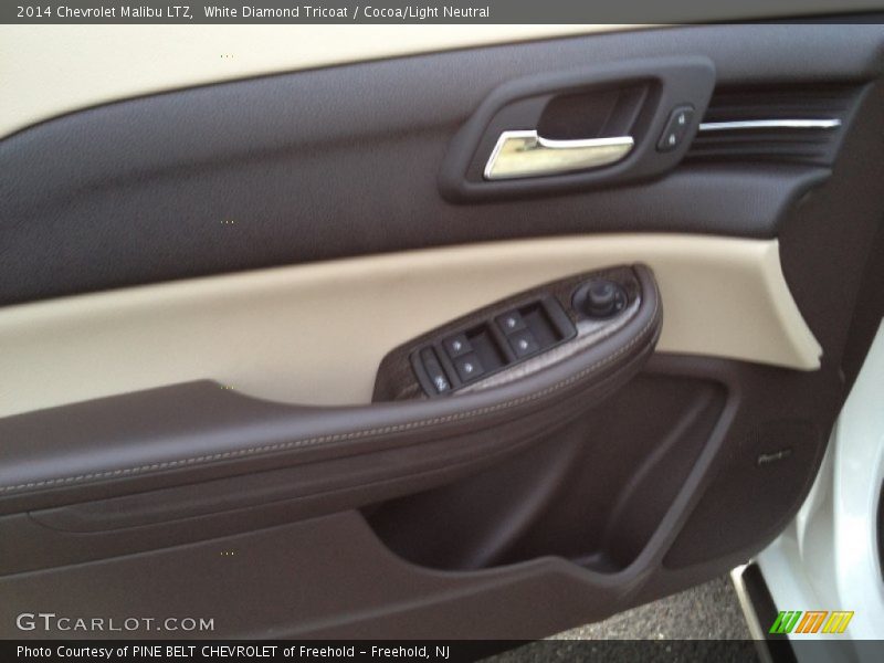 White Diamond Tricoat / Cocoa/Light Neutral 2014 Chevrolet Malibu LTZ