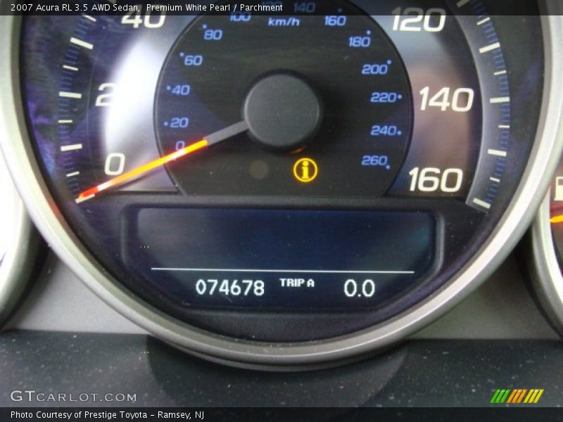 Premium White Pearl / Parchment 2007 Acura RL 3.5 AWD Sedan