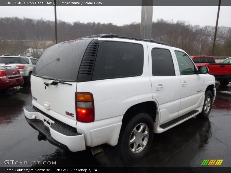 Summit White / Stone Gray 2002 GMC Yukon Denali AWD
