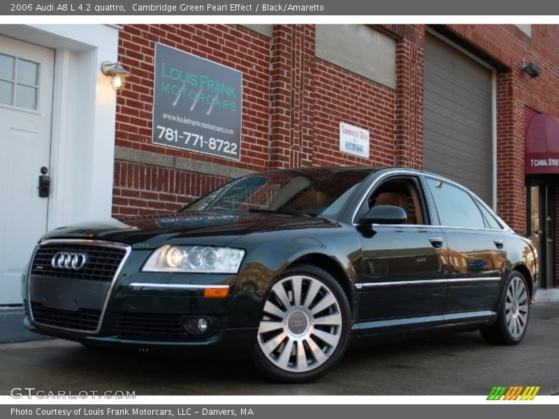 Cambridge Green Pearl Effect / Black/Amaretto 2006 Audi A8 L 4.2 quattro