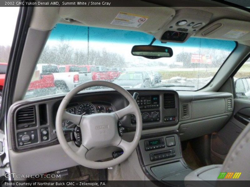 Summit White / Stone Gray 2002 GMC Yukon Denali AWD