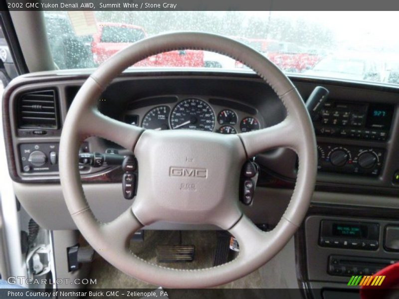 Summit White / Stone Gray 2002 GMC Yukon Denali AWD