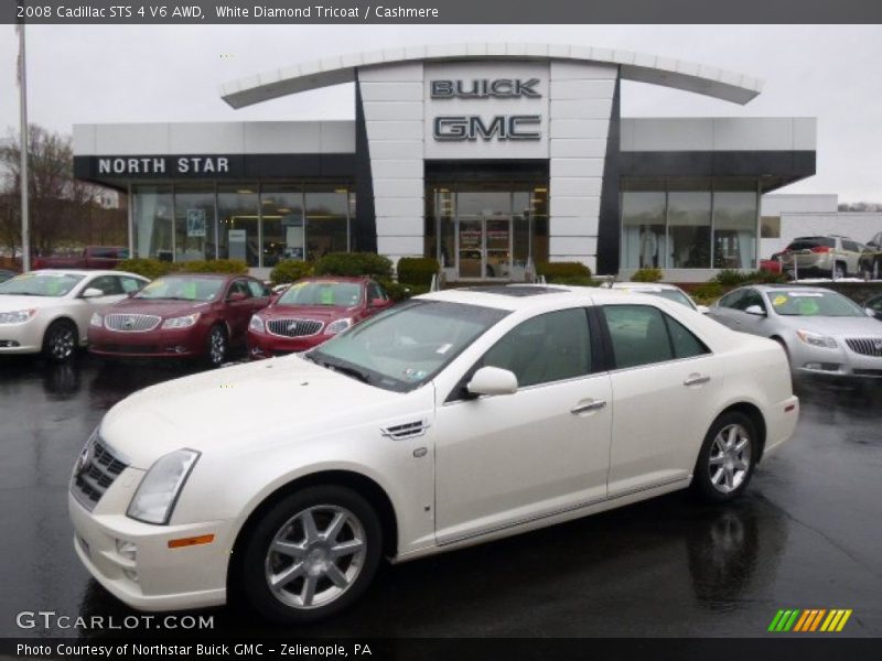 White Diamond Tricoat / Cashmere 2008 Cadillac STS 4 V6 AWD