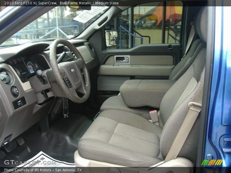 Blue Flame Metallic / Medium Stone 2010 Ford F150 XL SuperCrew