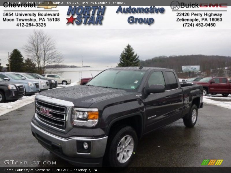 Iridium Metallic / Jet Black 2014 GMC Sierra 1500 SLE Double Cab 4x4