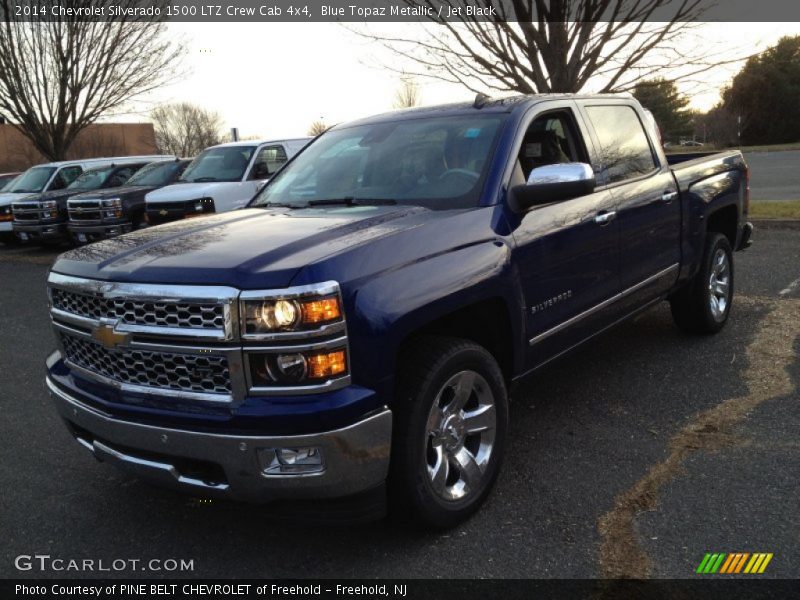 Blue Topaz Metallic / Jet Black 2014 Chevrolet Silverado 1500 LTZ Crew Cab 4x4