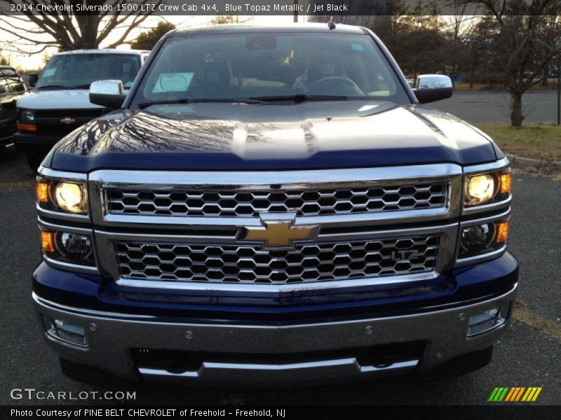 Blue Topaz Metallic / Jet Black 2014 Chevrolet Silverado 1500 LTZ Crew Cab 4x4