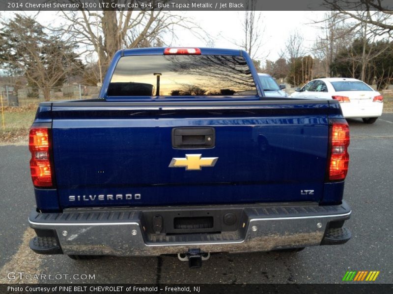 Blue Topaz Metallic / Jet Black 2014 Chevrolet Silverado 1500 LTZ Crew Cab 4x4