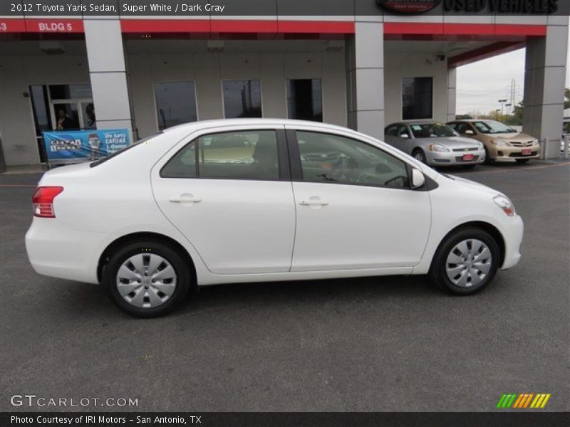 Super White / Dark Gray 2012 Toyota Yaris Sedan