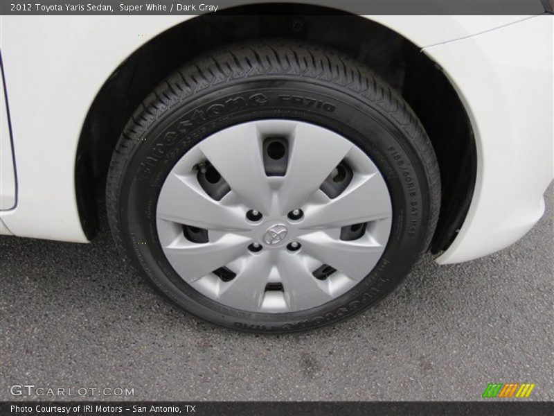 Super White / Dark Gray 2012 Toyota Yaris Sedan