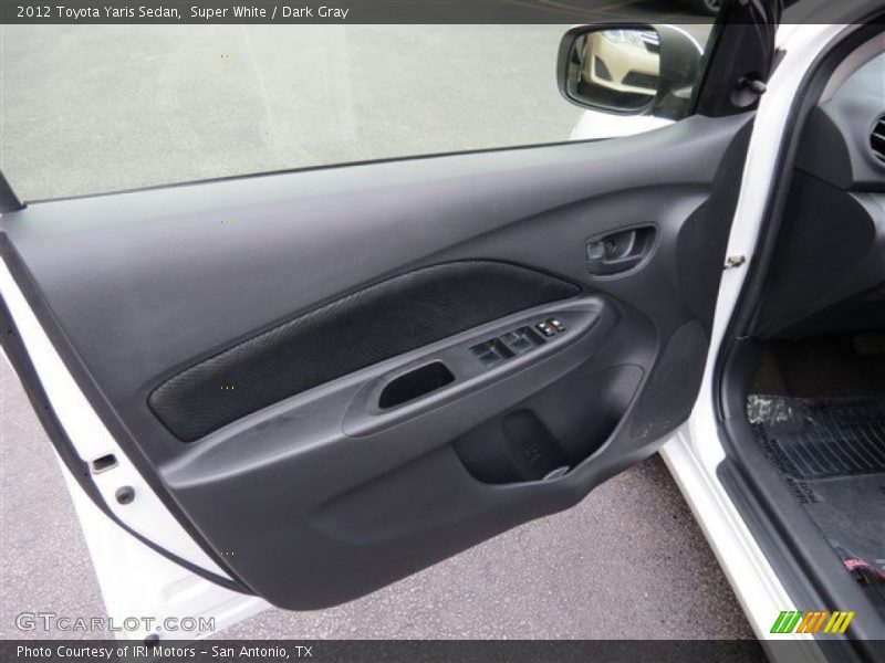 Super White / Dark Gray 2012 Toyota Yaris Sedan